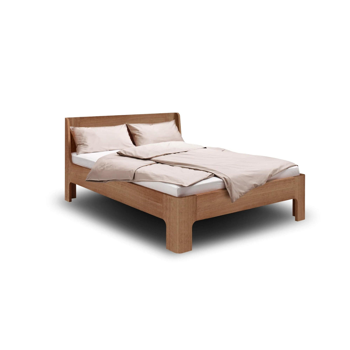 Bett GIRO mit Komforthöhe aus Eiche