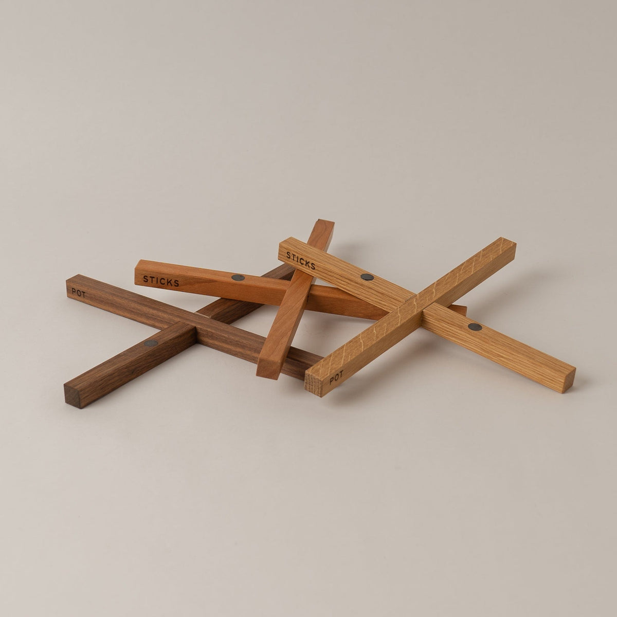Pot-Sicks Holzuntersetzer magnetisch und klappbar