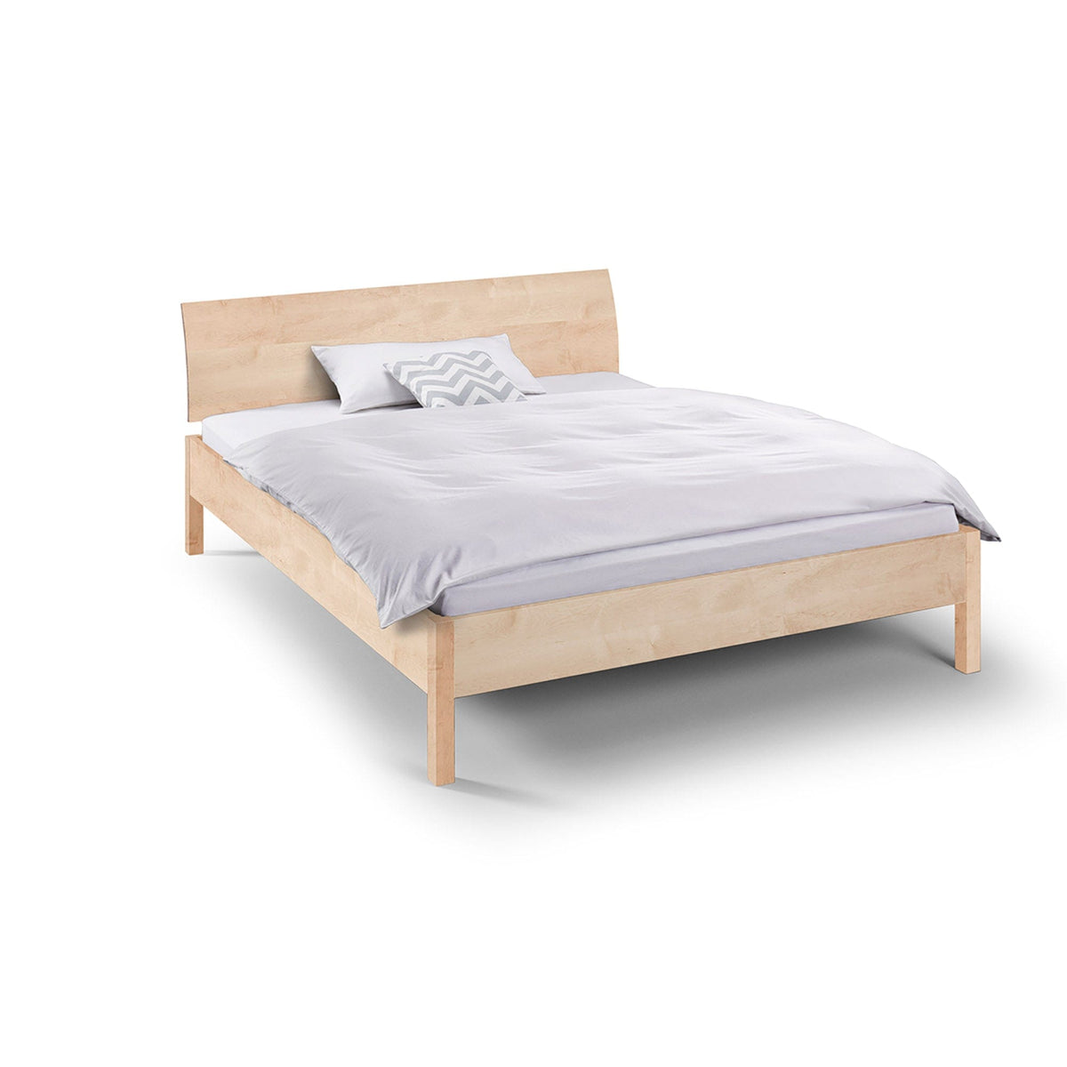 Metallfreies Bett BASIC in massivem Ahorn