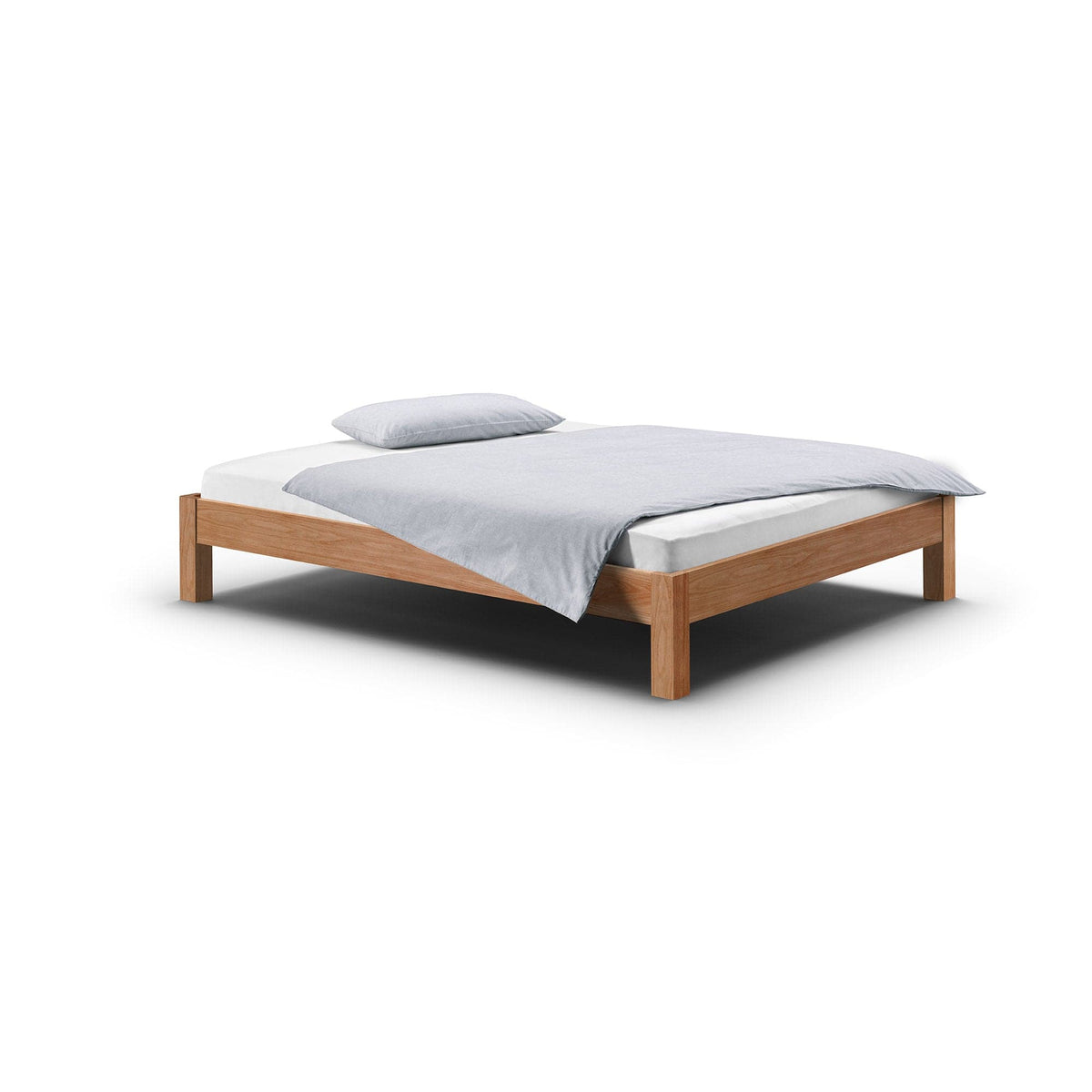 Holzmanufaktur Bett RION aus Buche, hier ohne Einsteck-Rückenlehne.