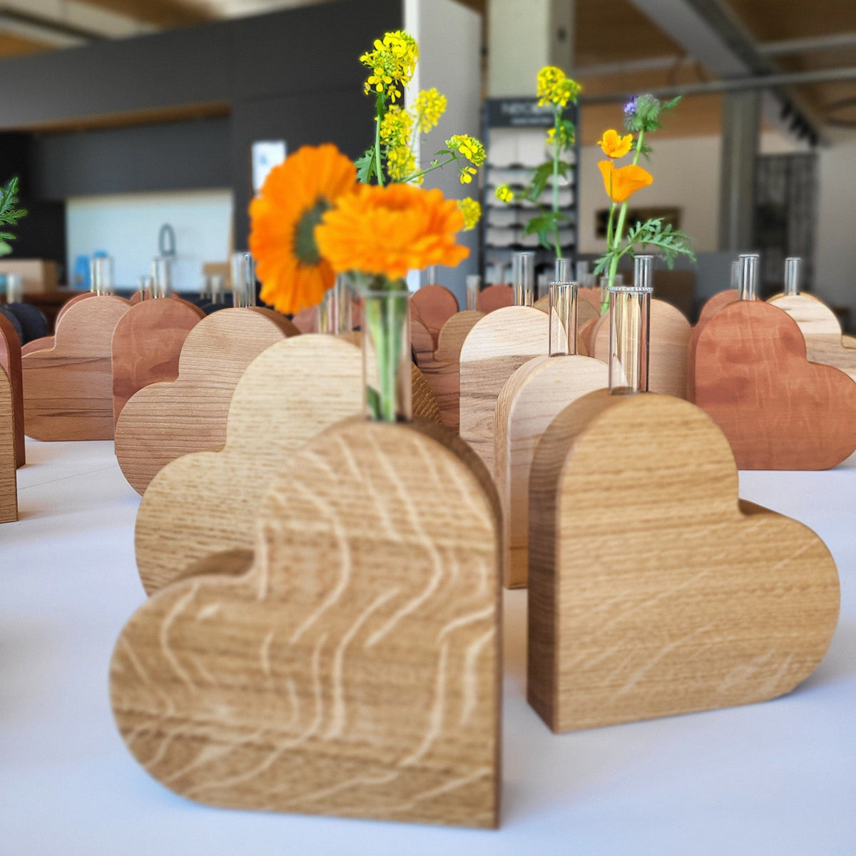 Holzmanufaktur Deko Herzvase groß