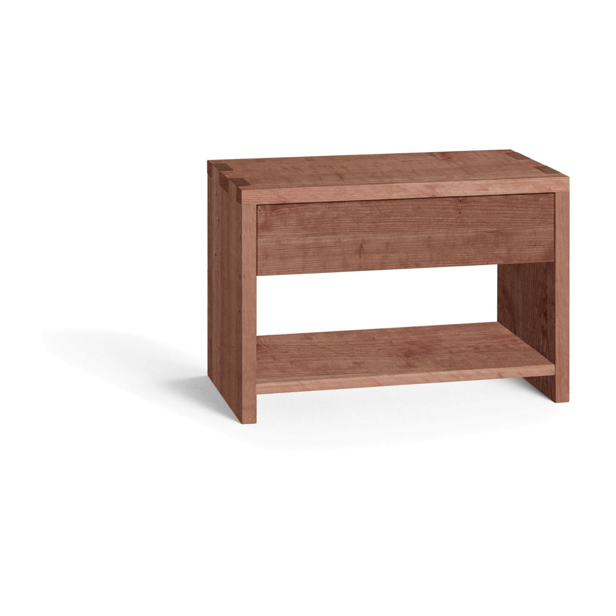 Holzmanufaktur NAP Nachttisch Schubkasten und Fachboden Kirschbaum / 49.2 x 34 x 35 / Holzboden