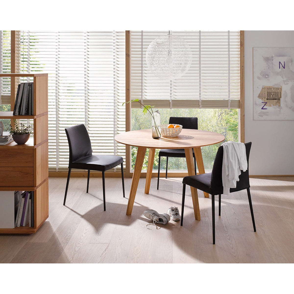 MARTO Massivholz Esstisch rund 120 cm, Kernbuche